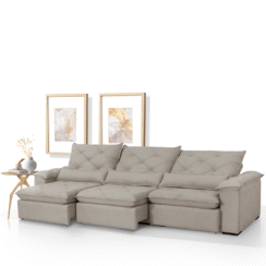 Sofá Retrátil e Reclinável Everest 3,20m – Conforto e Estilo para sua Sala