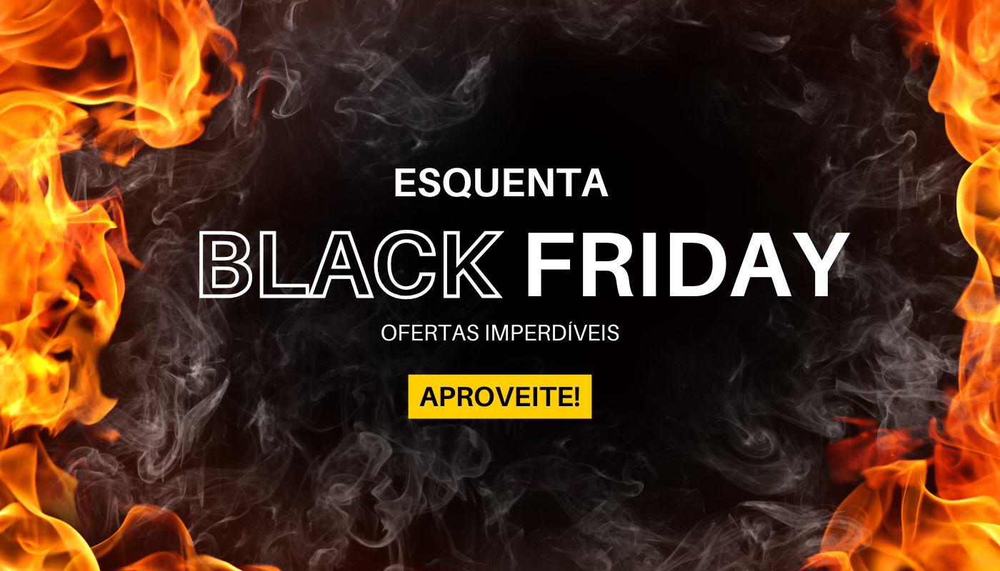 Esquenta Black Friday moderno amarelo e preto banner para mercado shops grande (1400 x 800 px)